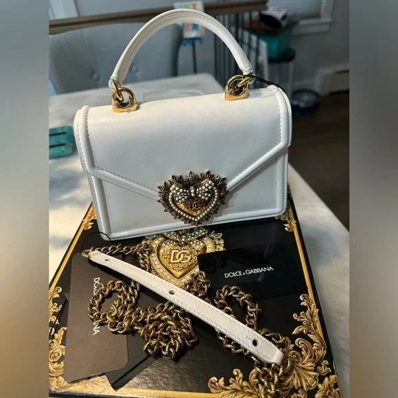 Dolce & Gabbana Small smooth calfskin White Devotion bag - Picture 3 of 11